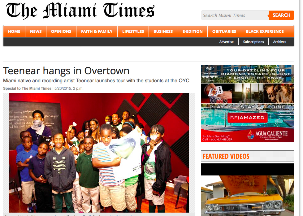 Teenear in The Miami Times